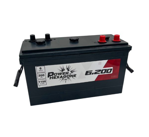Batterie Power Hexagone - 6V 200 Ah 1150 A - 6.200