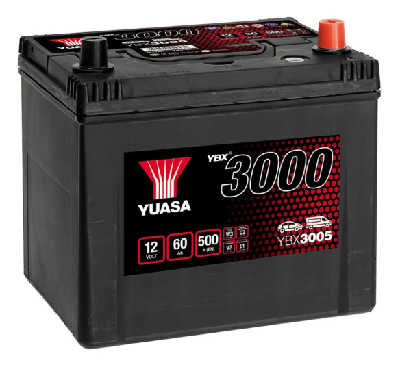 Batterie Yuasa - YBX3005 - 12V 60Ah - 500A