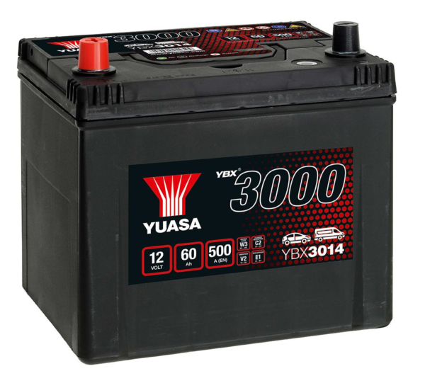 Batterie Yuasa - YBX3014 - 12V 60Ah - 500A