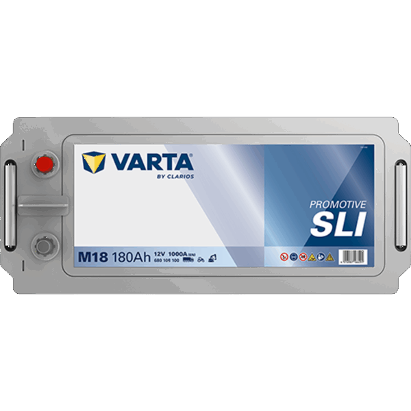 Batterie VARTA SLI M18 12V 180Ah vue de haut