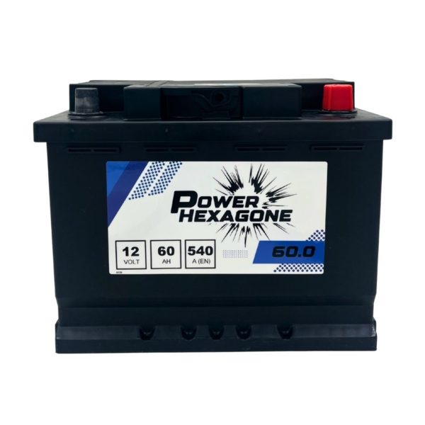 batterie 12 volt 60ah 540a - image vue de face
