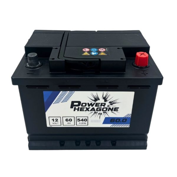 batterie 12 volt 60ah 540a - image vue de haut