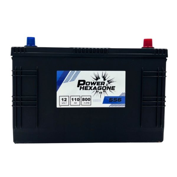 batterie 12 volt 100 ampères-heures et 800 ampères au démarrage - Image vue de face