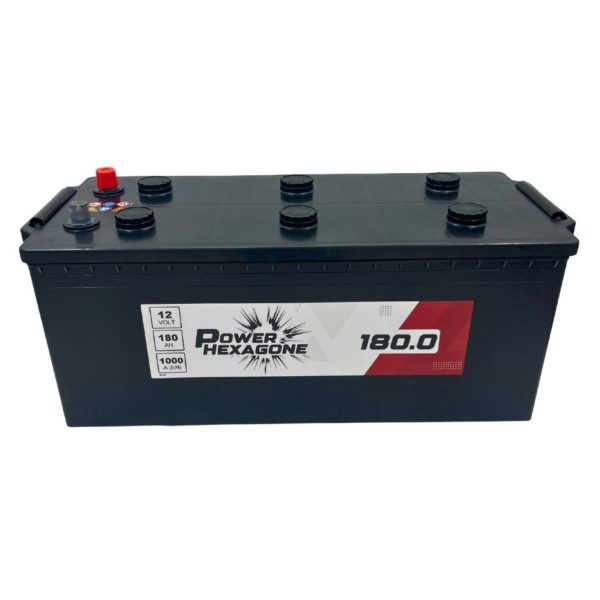 batterie 12 volt 180ah 1100 ampères au démarrage - pour camion poids lourds tracteur - image vue de haut