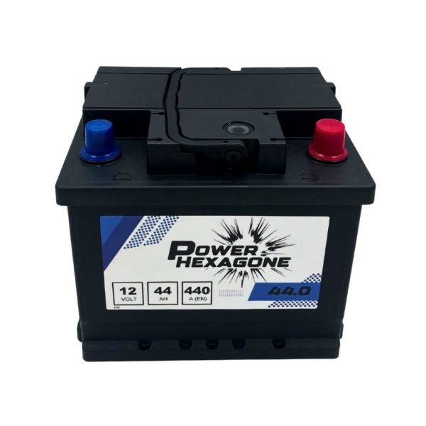batterie 12 volt 44 ah 440 ampères au démarrage - image vue de haut