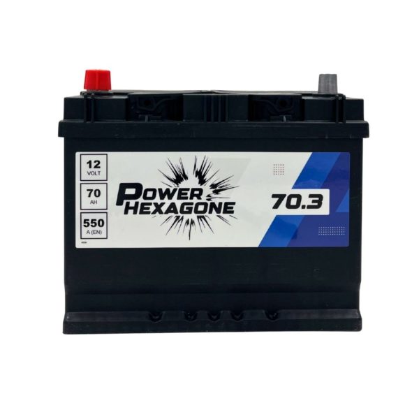 batterie 12 volt 70 ah 550 ampères au démarrage - Bac D26R - Image vue de face