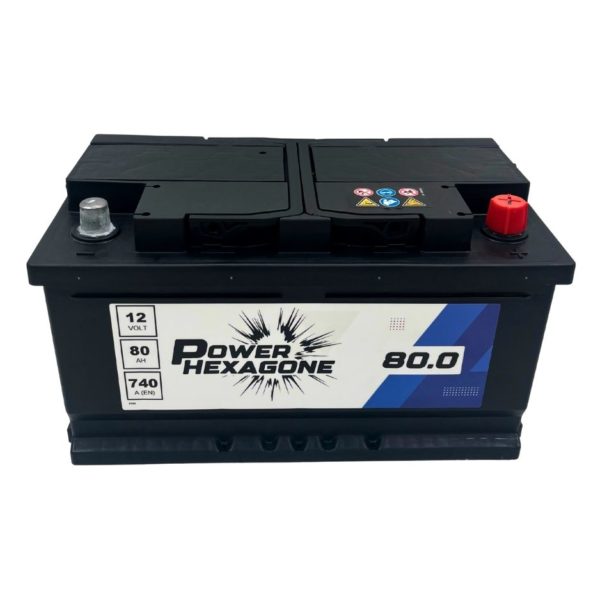 batterie 12 volt 80 ah 740 a - LB4 - vue de haut