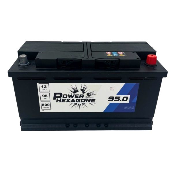 batterie 12 volt 95ah 800 ampères au démarrage - image vue de haut