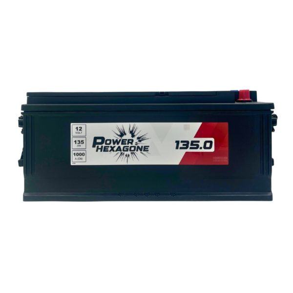 batterie 12 volt 135 ah 1000 a pour tracteur et engin agricole - image vue de face