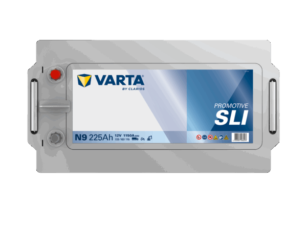 Batterie VARTA SLI N9 12V 225Ah vue de haut