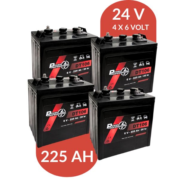 Pack Batterie 24V pour Nacelle élévatrice - (4 batteries de 6 Volt)
