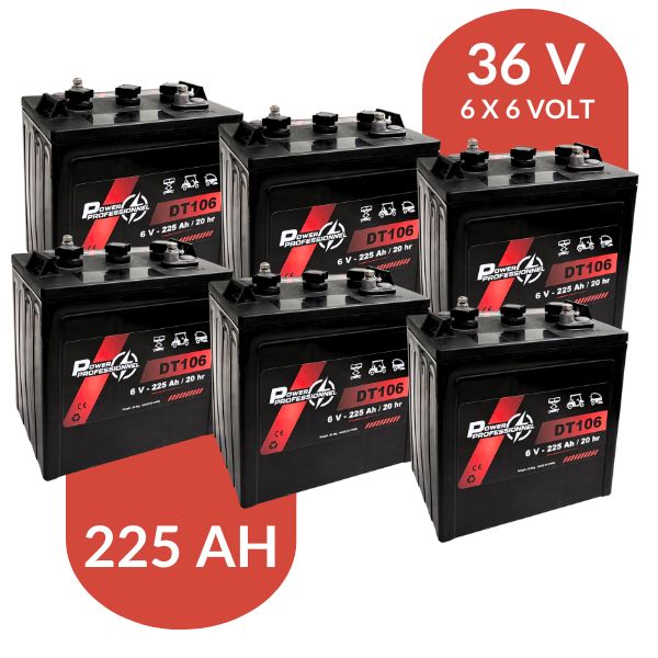Pack Batterie 36V pour Golfette / Voiturette de Golf - (6 batteries de 6 Volt)