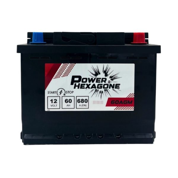 Batterie 12 volt 60 ampères-heures 680 a pour les véhicules équipés du start & stop - Image vue de face