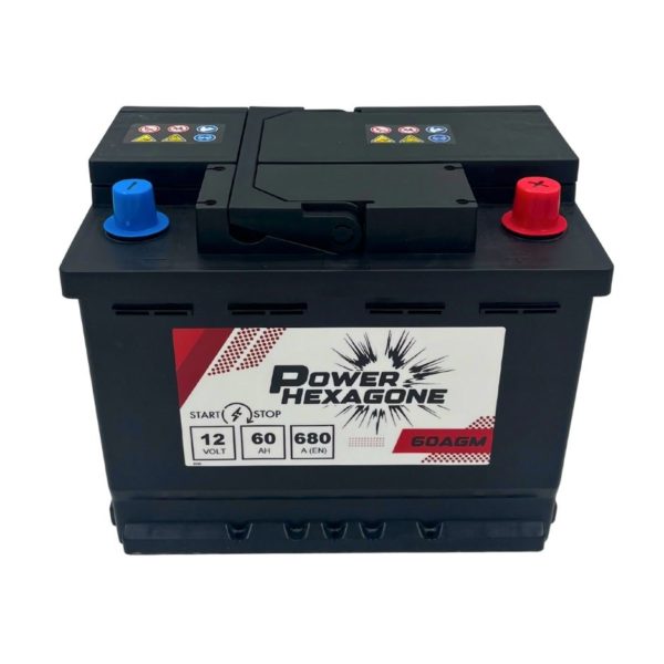 Batterie 12 volt 60 ampères-heures 680 a pour les véhicules équipés du start & stop - Image vue de haut