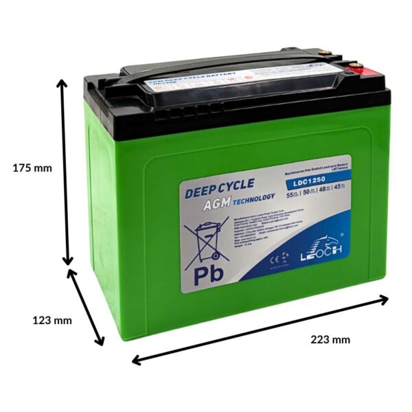 Batterie AGM 12V 50 Ah - AGM-GEL - Décharge lente