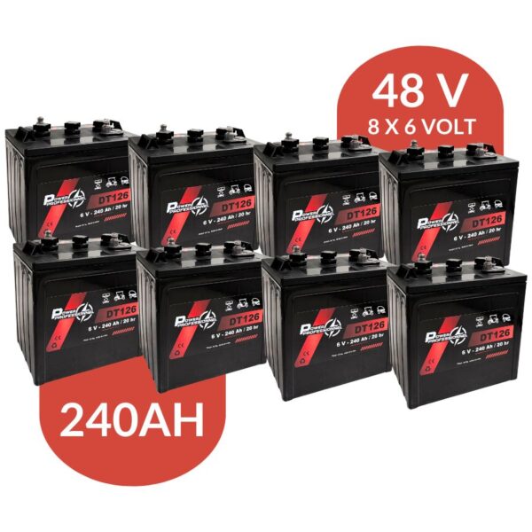 Pack Batterie 48 Volts Nacelle et Golfette- 8 x 6 Volt - 240 Ah - DT126