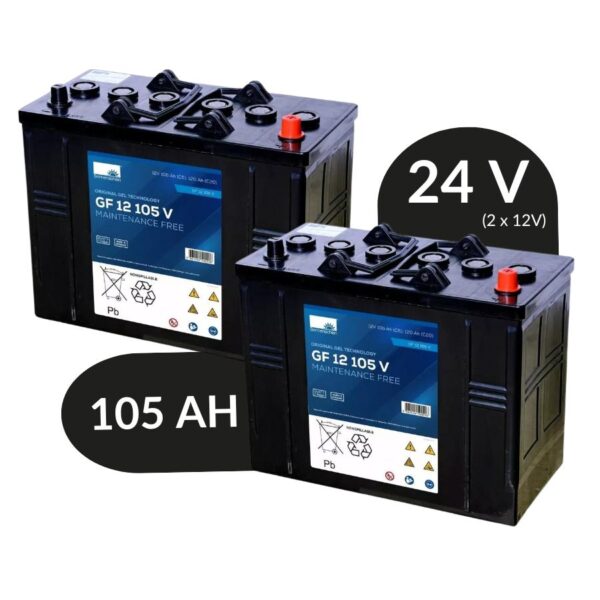 Pack Batterie 24V - 2 x GF12105V pour autolaveuse